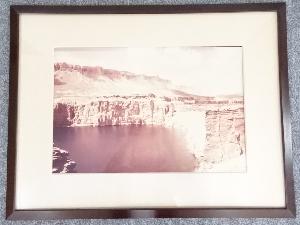 絵画　金子量重　アフガニスタン・バンデアミール湖　写真　額装